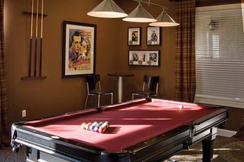 Clubhouse includes billiards and media room